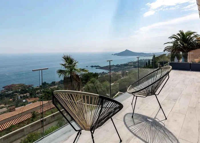 Sea-view For 8 Guests With Heated Pool Antheor-Cap-Roux