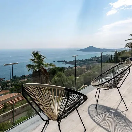 Sea-view For 8 Guests With Heated Pool Antheor-Cap-Roux