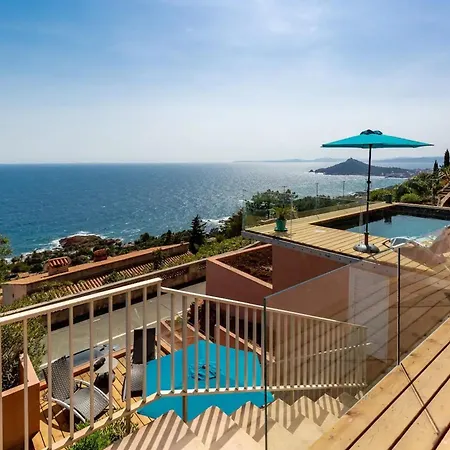 Сasa de vacaciones Charming Riviera For 8 Guests Pool & Sea View Antheor-Cap-Roux